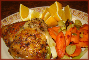 Roast Chicken Thighs & Vegetables