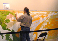 Lee Jamison painting mural