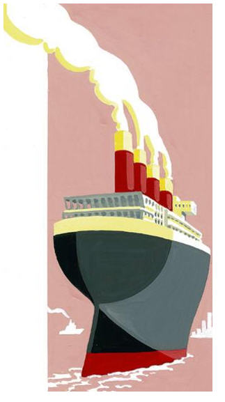 cruise ship illustration