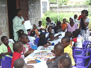 Marcia Dalfour provides education for the children