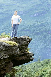 Danelle on cliff