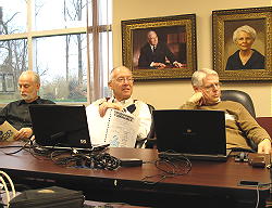 Senior Pastors listening to presentation