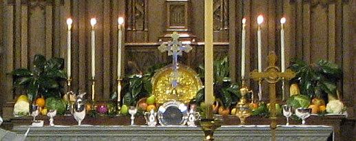 Thanksgiving Altar Flowers, Silver & Brass