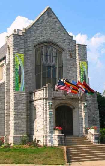 Grace Church with Flags & Banners