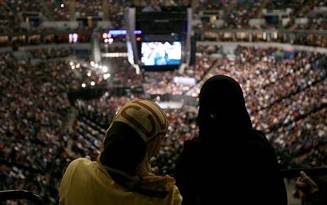 Muslims at Obama Rally