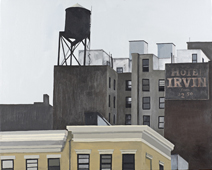 Erica Hauser, Cityscape with Water Tower (2009)