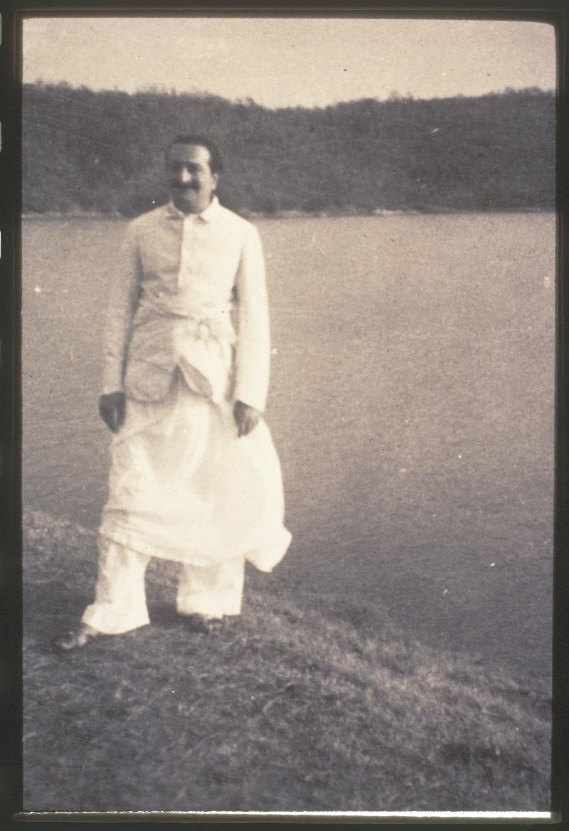 Meher Baba by the lake
