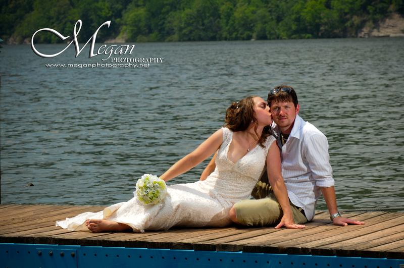 Raystown Lake wedding couple by Megan Photography