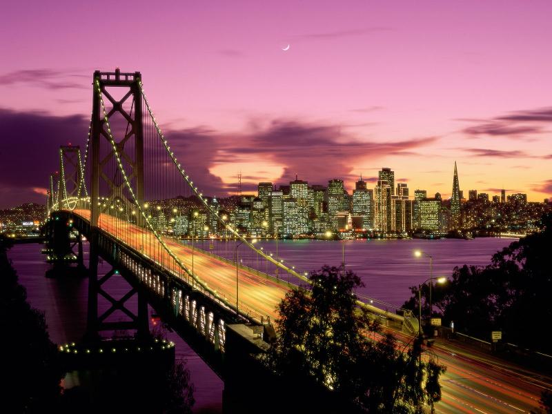 San Francisco Bay Bridge at Daybreak