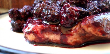 Blackberry Glazed Pork Chops