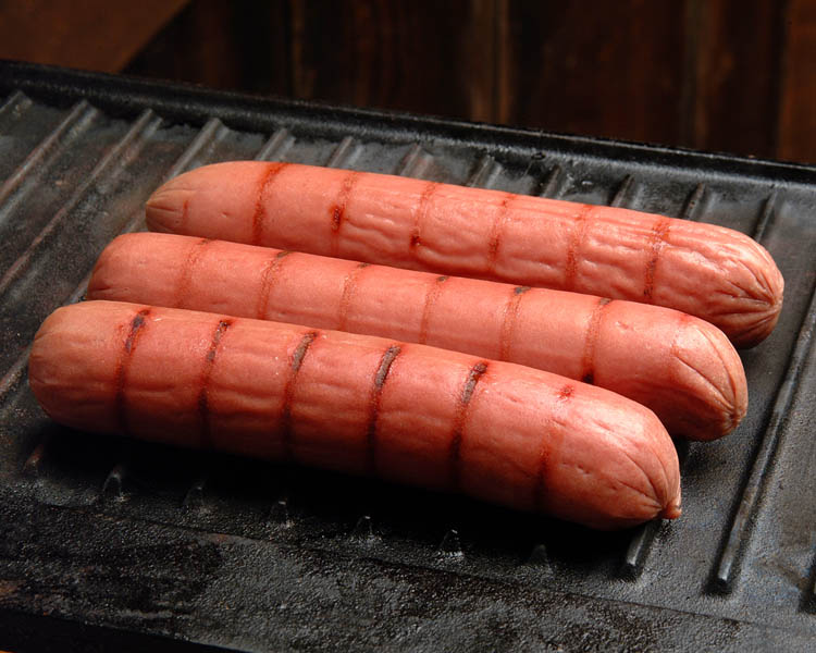 Franks on Grill