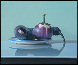 "Eggplants with Italian Plate"