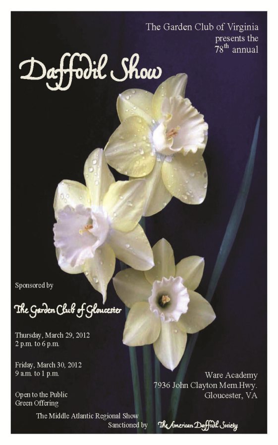 2012 Daffodil Show Schedule Cover