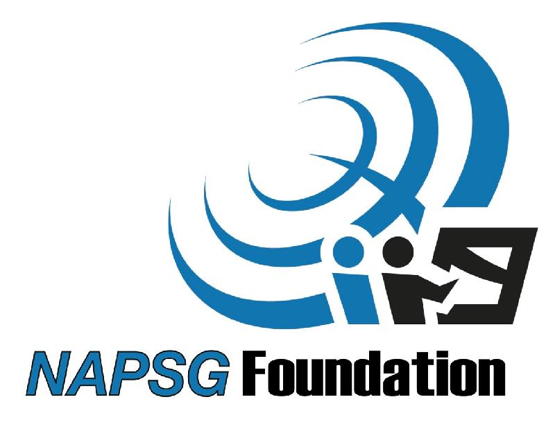 NAPSG Foundation Logo in blue and white