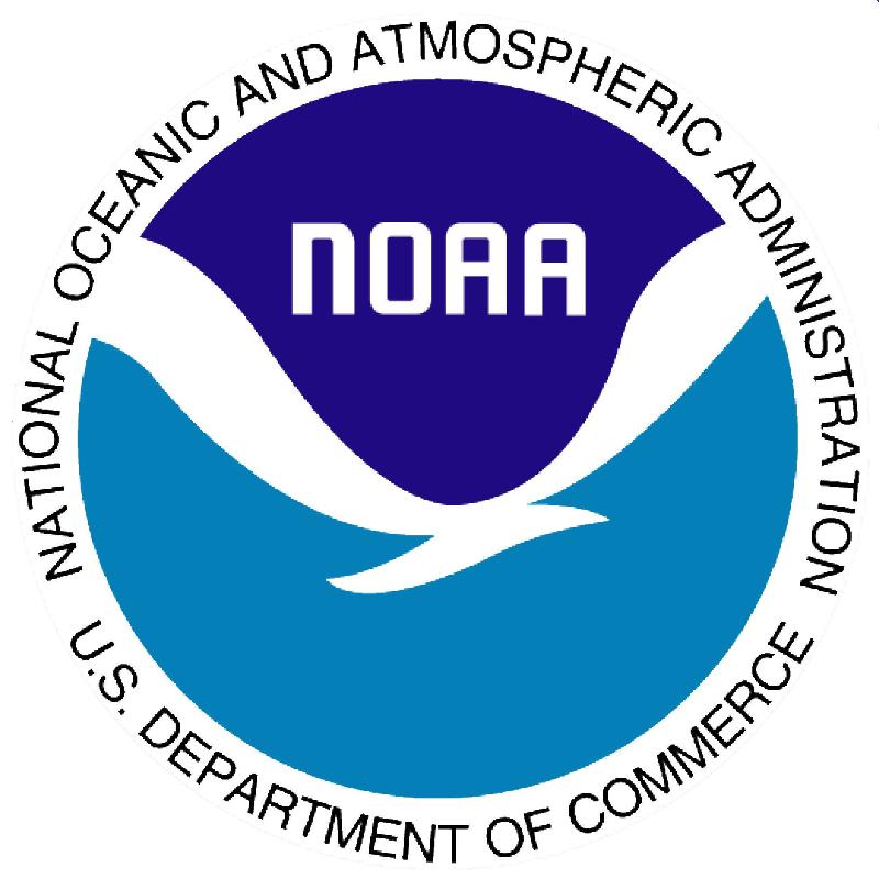 NOAA Logo in blue, black & white