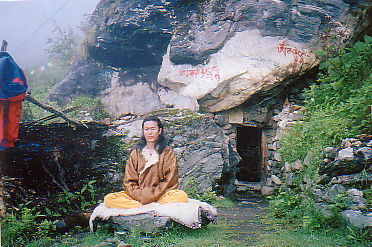 Lama Gursam on retreat in Lapchi, Nepal