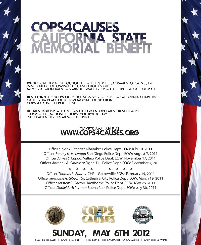 Cops4Causes Califronia State Memorial Benefit 