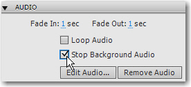 Stop background audio