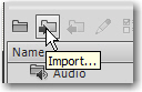 Import button on the Library.