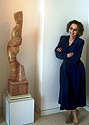 Mirella with one of her sculptures 