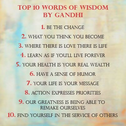 Wisdom by Gandhi