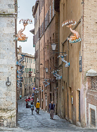 Siena Street Scene by Mary Louise Ravese