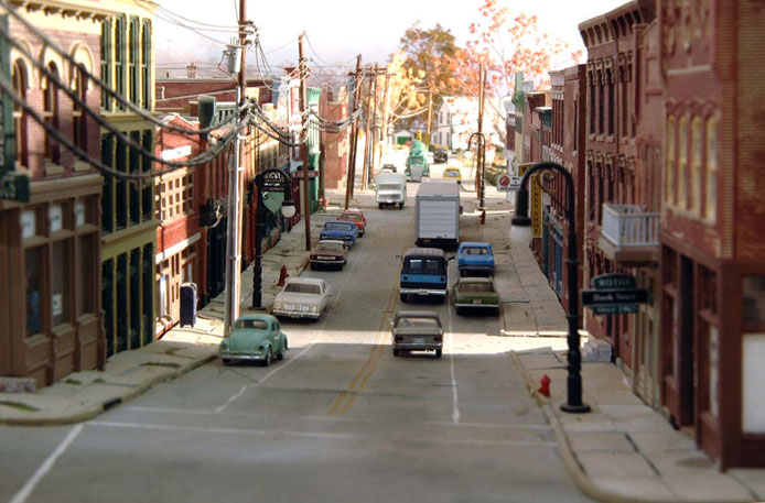 Commerce Street on Fred Lagno's layout