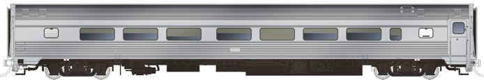 Rapido Budd Coach - Stainless Unlettered
