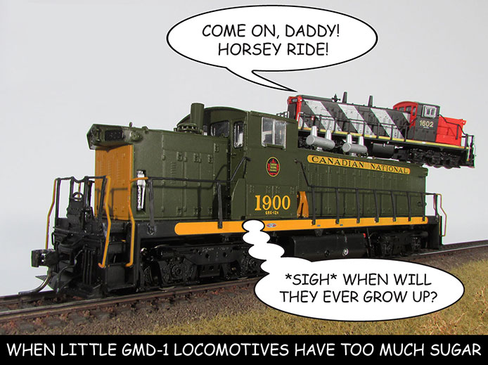 When little GMD-1 locomotives have too much sugar.