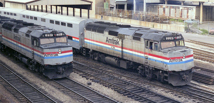 Amtrak F40PH Phase 1 and Phase 2