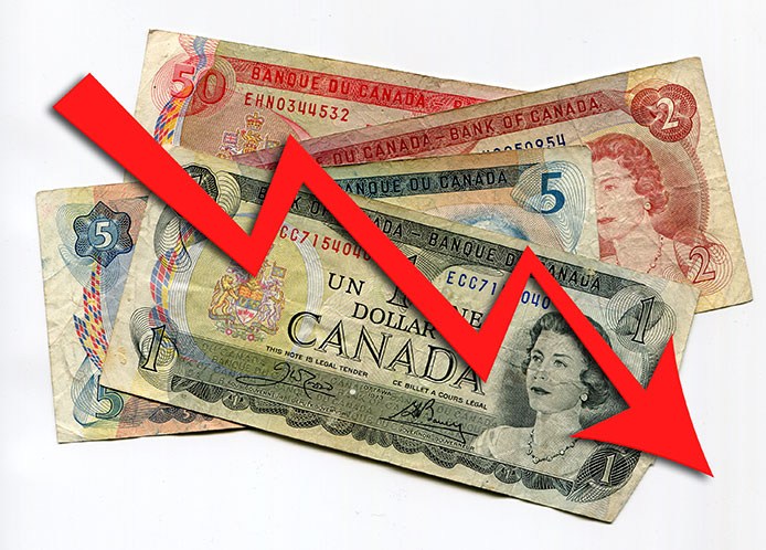 Sinking Canadian Dollar