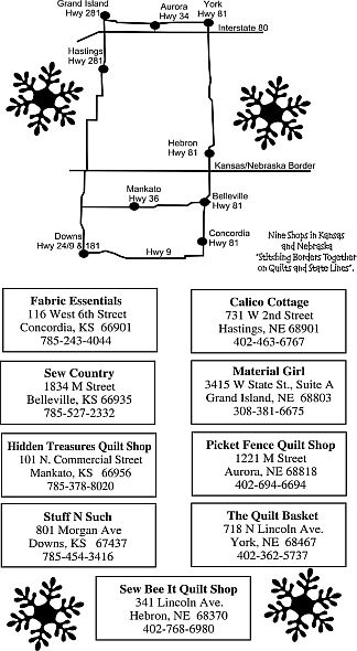 Heartland Shop Hop Map
