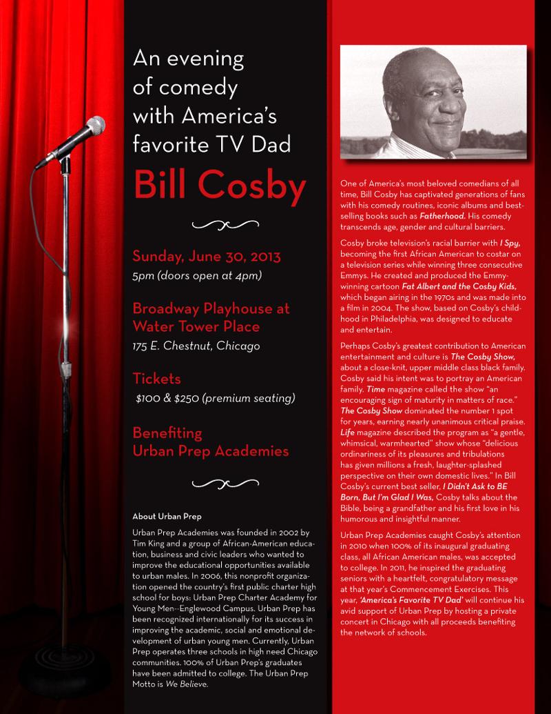 Bill Cosby Comedy Concert Invitation