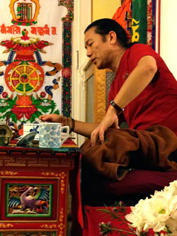 Lama Gursam at Drikung Meditation Center June 2013.