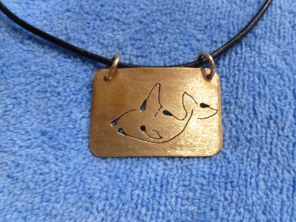 Bronze orca pendant
