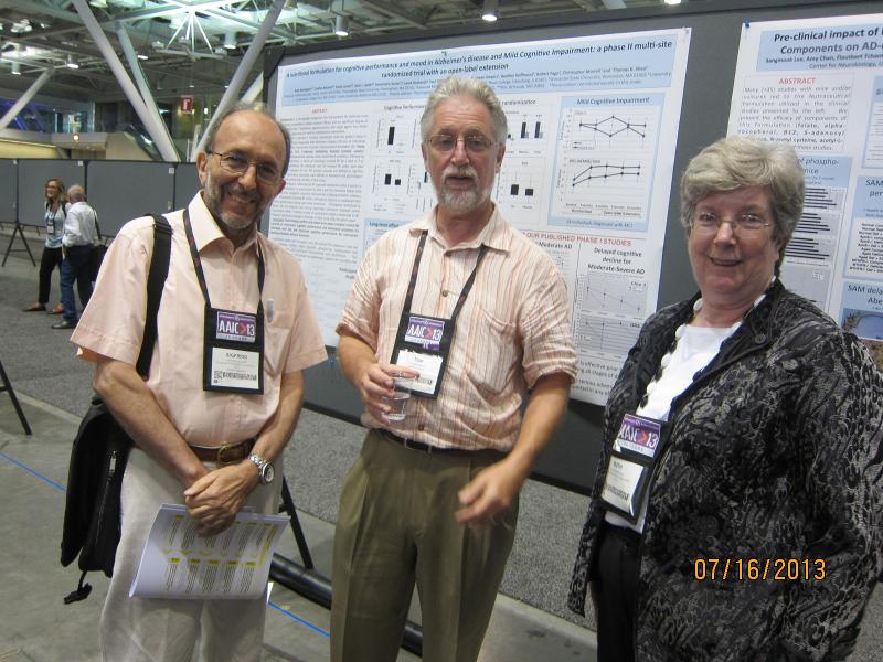 Tom Shea, Ph.D. & Ruth Remington, RN, Ph.D. at their poster showing successful results of Phase II trial of Dr. Shea's nutritional supplement