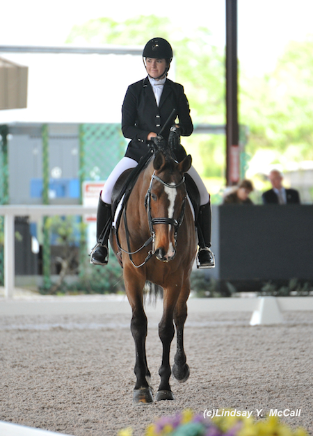 Angela Peavy (USA) Grade III after their ride. Photo by Lindsay McCall