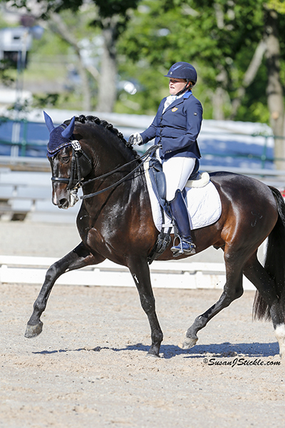 Susan Treabess and Kamiakin (PRE), owned by Scott and Katie Hill, earned the top Grade IV position. Photo copyright SusanJStickle.com. Photo is taken in Gladstone, NJ at  the 2014 USEF Para-Equestrian Dressage National Championship/ Selection Trial for the Alltech FEI World Equestrian Games™ (WEG).