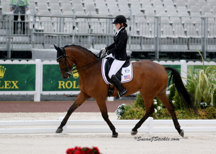 Individual US para-equestrian dressage competitor Angela Peavy finished tenth with Ozzy Cooper in the Grade III team test on a score of 65.421 percent.