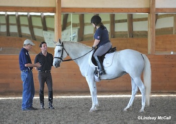 Kai Handt  (Left) works with Ellie Brimmer and Captiva. Gil Merrick (right). Photo (c) Lindsay McCall